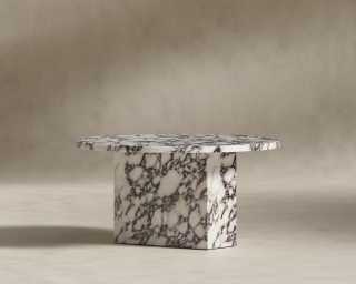 Romlulus Coffee Table - High - Viola Marble Romlulus Coffee Table - High - Viola Marble