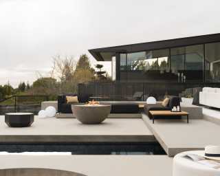 Arya Outdoor Modular Featuring Francis End Table