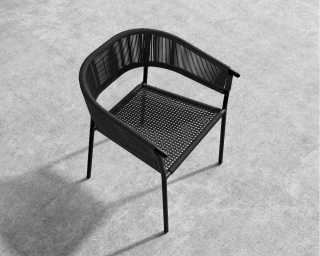 Afton Dining Chair - Black Frame - Black cord