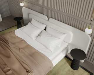 Angelo Bed Scene - Gallus Coffee Table - Black Concrete