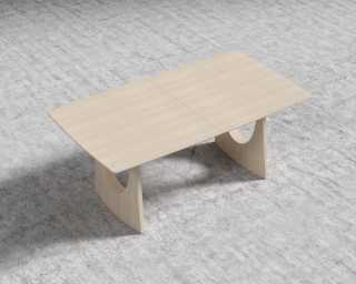 Arco Dining Table - Washed Natural Oak