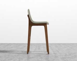 Aubrey Barstool - Monaco Cream - Walnut Stain