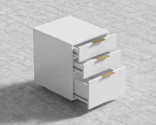 Augustus Storage Unit - Glossy White Lacquer