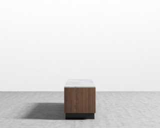 Augustus TV Stand - White Marble