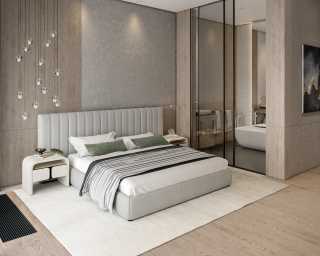 Berlin Bed Scene with Vienna Nightstand 