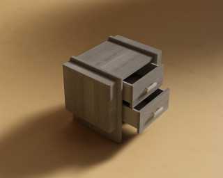 Cassia Nightstand - Grey Oak