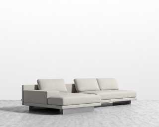 Dresden Sectional Sofa - Plush Weave - Oyster