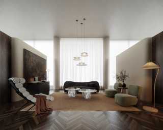 Romulus Nested Coffee Table - Viola Marble Romulus Nested Coffee Table - Viola Marble