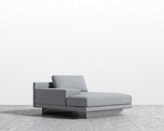 Dresden Left Chaise - Plush Weave Porpoise