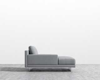 Dresden Left Chaise - Plush Weave Porpoise