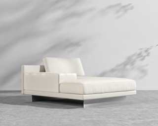 Dresden Outdoor Left Chaise with Armrest - Palisades