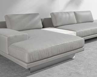 Dresden Outdoor Sectional Sofa - Encino - White Ceramic