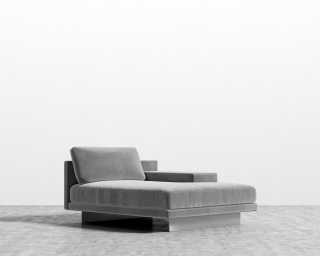 Dresden Right Chaise - Plush Velvet - Glacier Grey Dresden Right Chaise - Plush Velvet - Glacier Grey