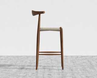 Elbow Counter Stool - Woven - Walnut Stain Elbow Counter Stool - Woven - Walnut Stain