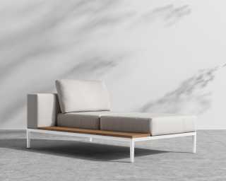 Francis Chaise - Left - Palisades - White Frame