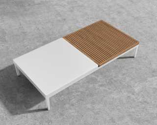 Outdoor Francis Coffee Table - White Frame