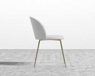 Iris Chair - Microfiber - Trento Eggshell- Brass Base Iris Chair - Microfiber - Trento Eggshell- Brass Base