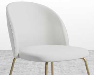 Iris Chair - Microfiber - Trento Eggshell- Brass Base Iris Chair - Microfiber - Trento Eggshell- Brass Base