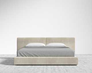 Kaye Bed - King - Corduroy Velvet - Silkstone Kaye Bed - King - Corduroy Velvet - Silkstone