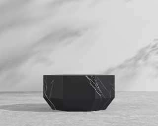 Leia Outdoor Coffee Table – Black Pietra Ceramic