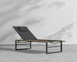 Linnea Outdoor Lounger - Black Linnea Outdoor Lounger - Black