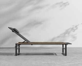 Linnea Outdoor Lounger - Black Linnea Outdoor Lounger - Black