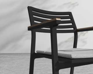 Linnea Dining Chair - Black Frame, Encino