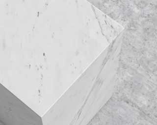 Liza Side Table - White Carrara Marble Liza Side Table - White Carrara Marble