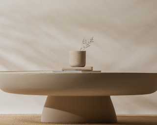 Maria Coffee Table - Alabaster Concrete Maria Coffee Table - Alabaster Concrete