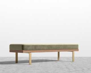 Maria Bench - Signature Plush Velvet - Olive Green