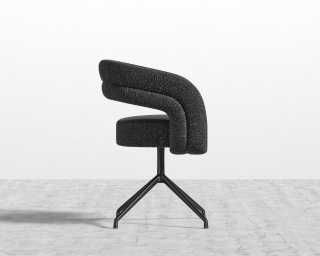 Mia Dining Chair - Chatou Boucle - Caviar