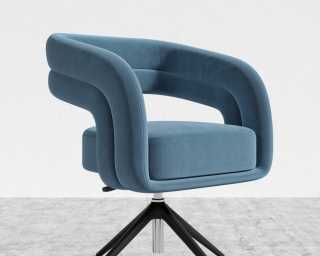 Mia-Office-Chair - Plush Velvet - Solstice - Black Base Mia-Office-Chair - Plush Velvet - Solstice - Black Base