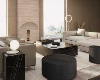 Nico Collection Scene featuring Liza Grande and Aura lamps 