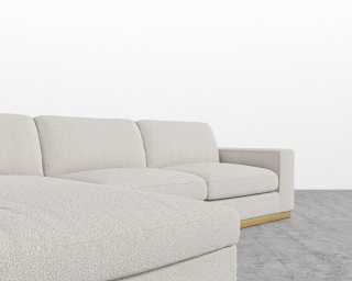 Noah Sectional - Brass - Chatou Boucle - Pearl
