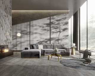 Noah Sectional Scene - Dusk featuring Iris Collection