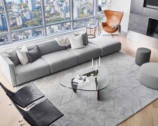 Arya Modular Left Hand Facing - Plush Weave Porpoise