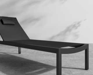 Spencer Outdoor Lounger - Black