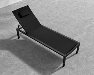Spencer Outdoor Lounger - Black