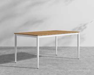Spencer Outdoor Dining Table - White Frame 