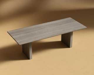 Tiberius Table - Grey Oak - Solid Wood