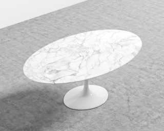 Tulip Table Oval - Carrara 