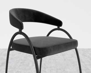 Uma Counter Stool - Plush Velvet - Black Uma Counter Stool - Plush Velvet - Black