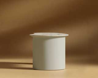 Valerian Desk - White Travertine - Alabaster