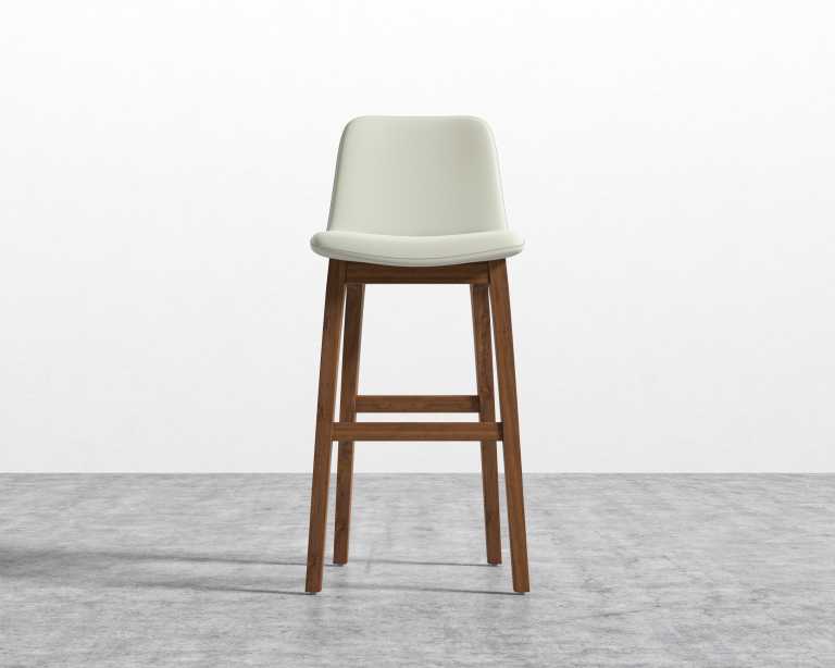 Aubrey Barstool - Monaco Cream - Walnut Stain