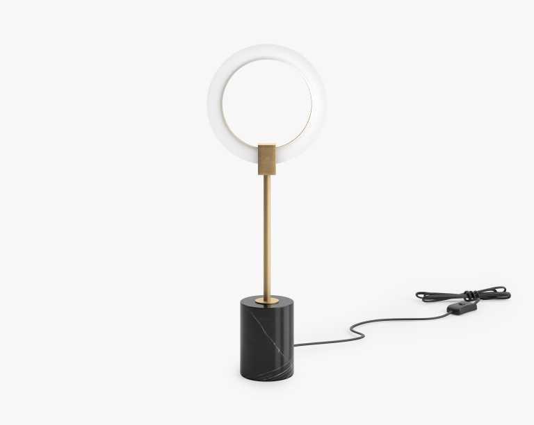 Aura Table Lamp - Black Marble 