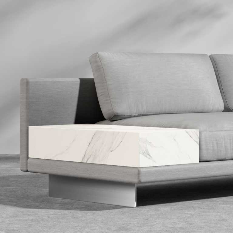 Dresden Outdoor Ceramic Side Table - White