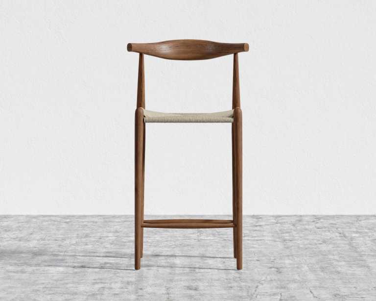 Elbow Counter Stool - Woven - Walnut Stain Elbow Counter Stool - Woven - Walnut Stain