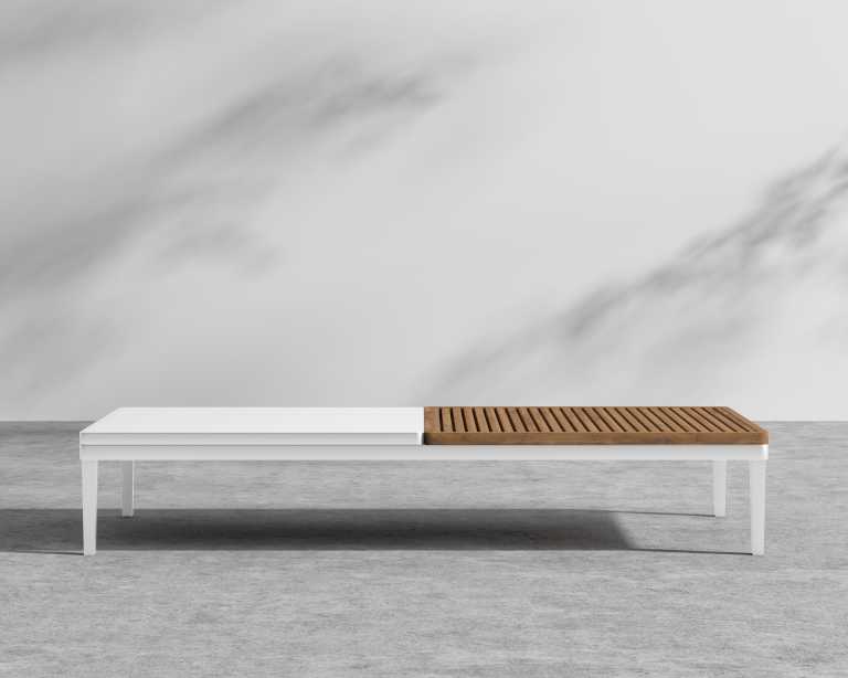 Outdoor Francis Coffee Table - White Frame