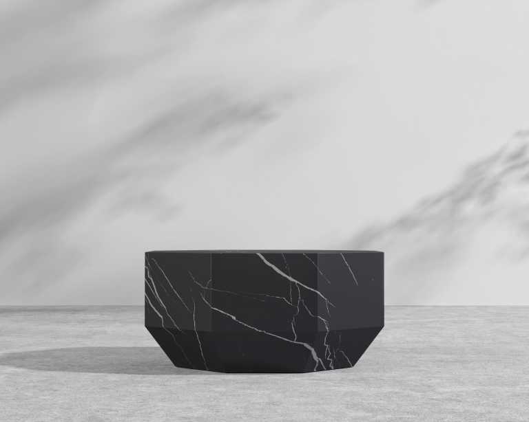 Leia Outdoor Coffee Table – Black Pietra Ceramic