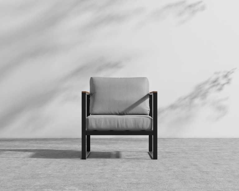 Louis Outdoor Armchair - Encino - Black Frame Louis Outdoor Armchair - Encino - Black Frame